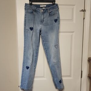 Cato EST. 1848 Deni Light Blue Heart Patch Jeans
